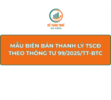 Mẫu biên bản thanh lý TSCĐ theo Thông tư 99/2025/TT-BTC