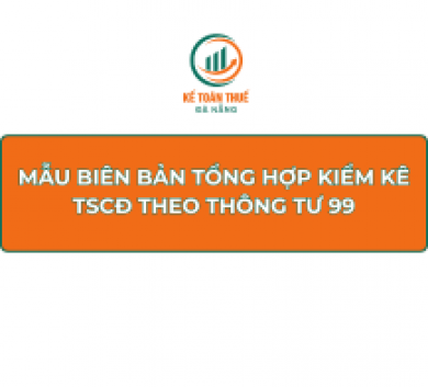 Mẫu Biên bản tổng hợp kiểm kê TSCĐ theo Thông tư 99