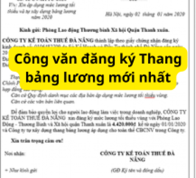 Công văn đăng ký Thang bảng lương mới nhất