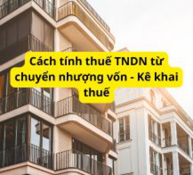 Cách tính thuế TNDN từ chuyển nhượng vốn - Kê khai thuế