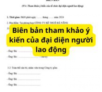 Biên bản tham khảo ý kiến của đại diện người lao động
